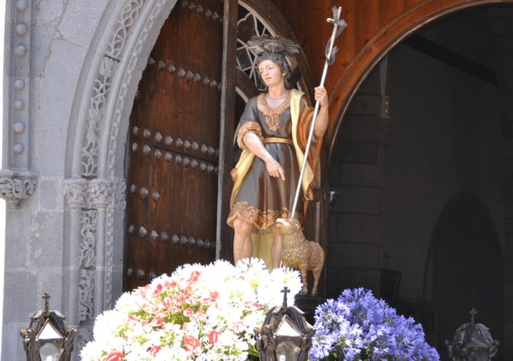 Imagen de la talla del San Juan Bautista de Telde (Foto Daniel Ojeda)